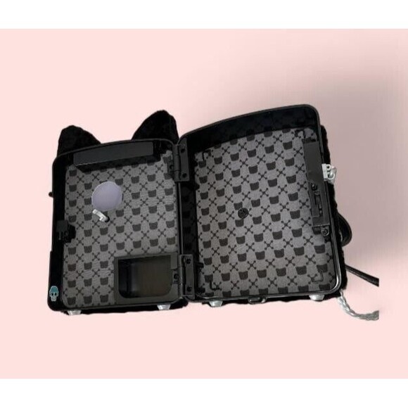 Na Na Na Surprise 3-in-1 Backpack Empty Black Kitty Cat Hardcase Anime Faux Fur - Picture 2 of 7